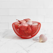 Red wire mesh bowl